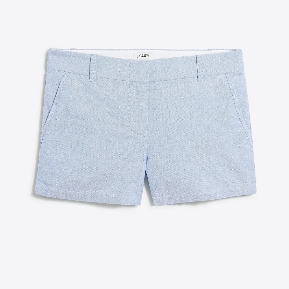 New! J.Crew size 12 Womens Light Blue Classic Oxford Shorts NWT